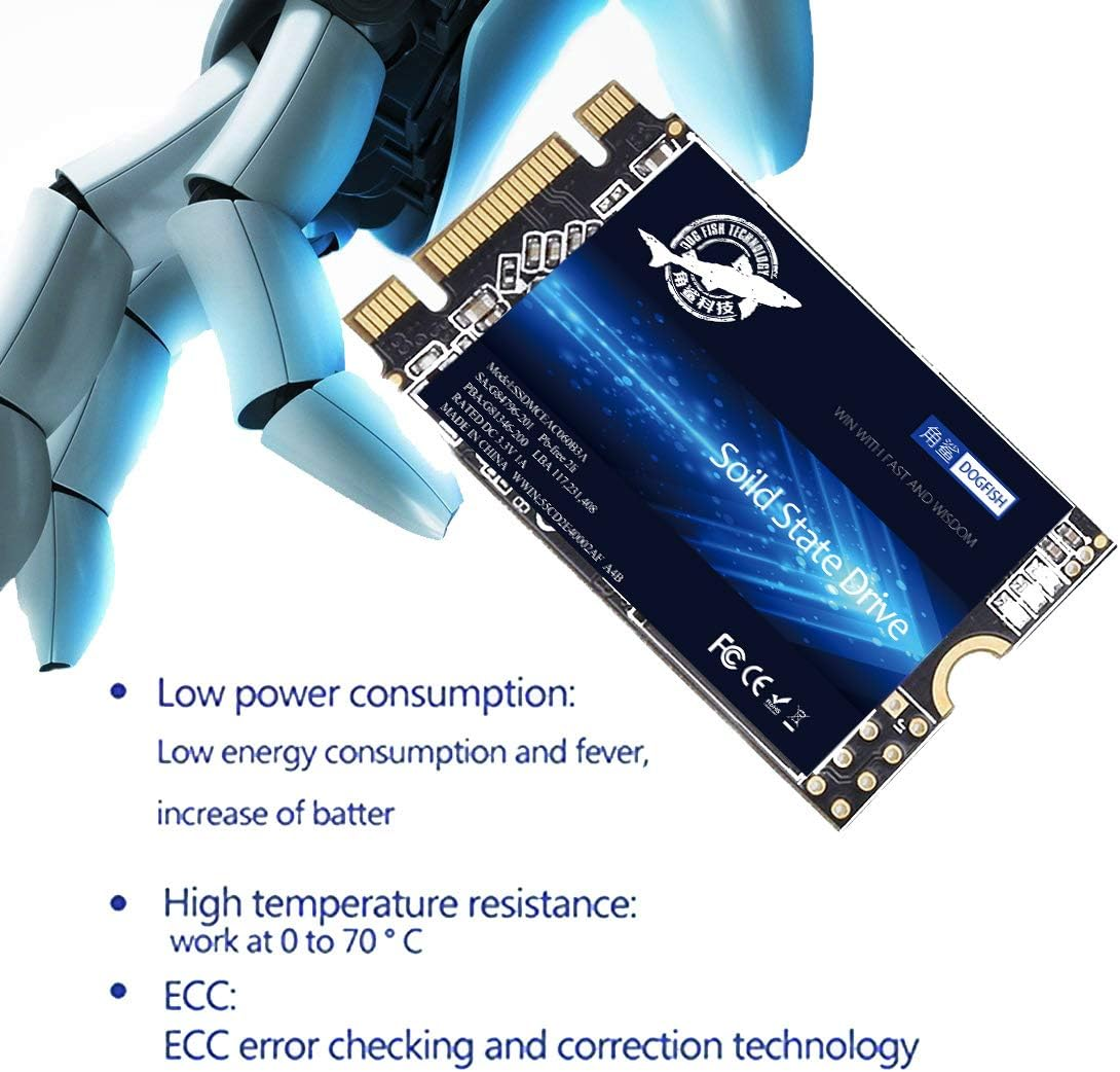 Dogfish M.2 2242 SSD 250GB Ngff Internal Solid State Drive 42 X 22 Mm Hard Drive M2 SSD M.2 SSD Included 60GB 120GB 240GB 250GB 256GB 480GB 500GB (250GB, M.2 2242)