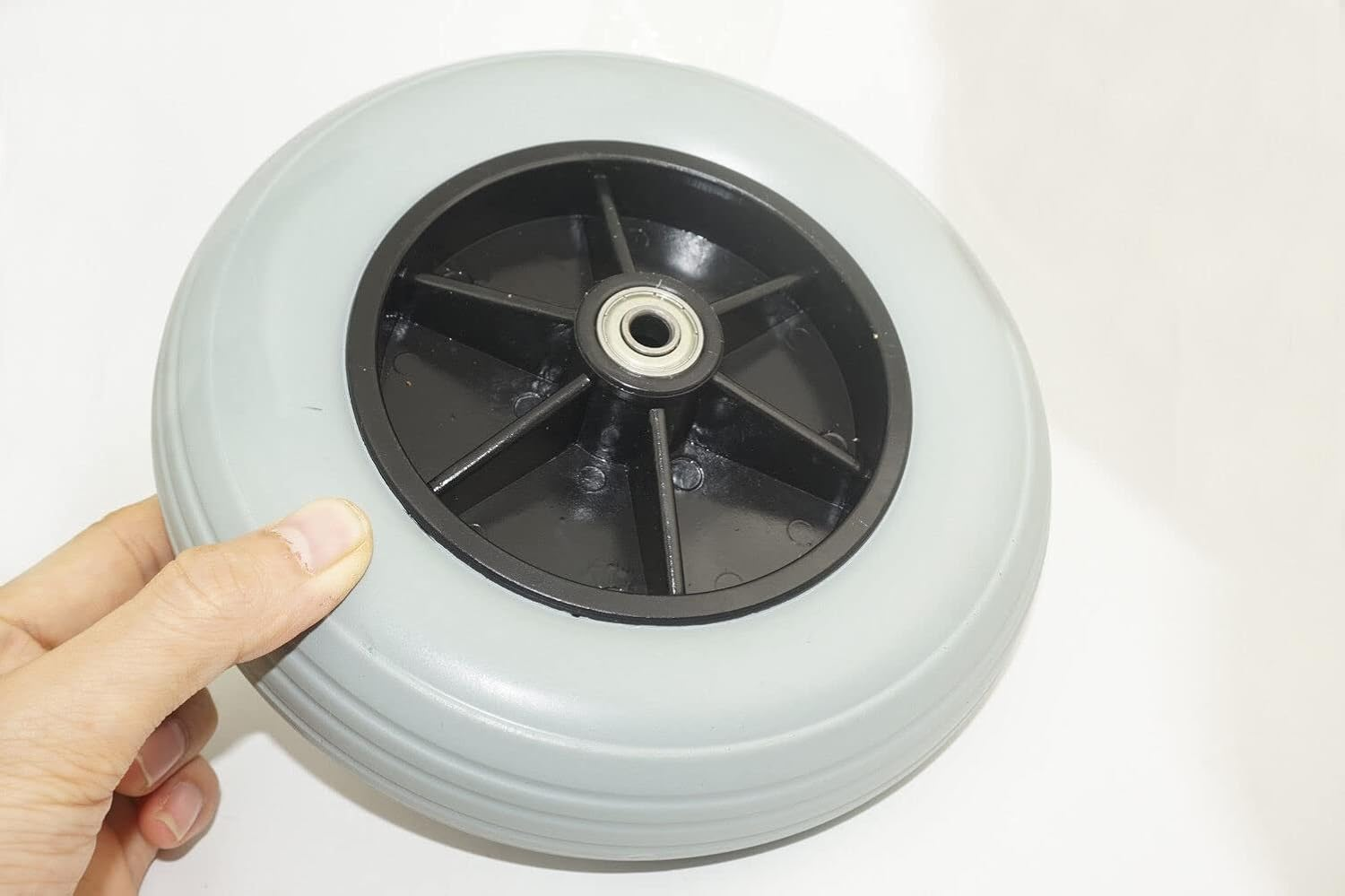 8" X 2" (200X50) Caster Solid Rubber Front Rear Caster Tires Wheels Assembly for Many Standard Wheelchairs Powerchairs/Electric Wheelchair Replace image number 5