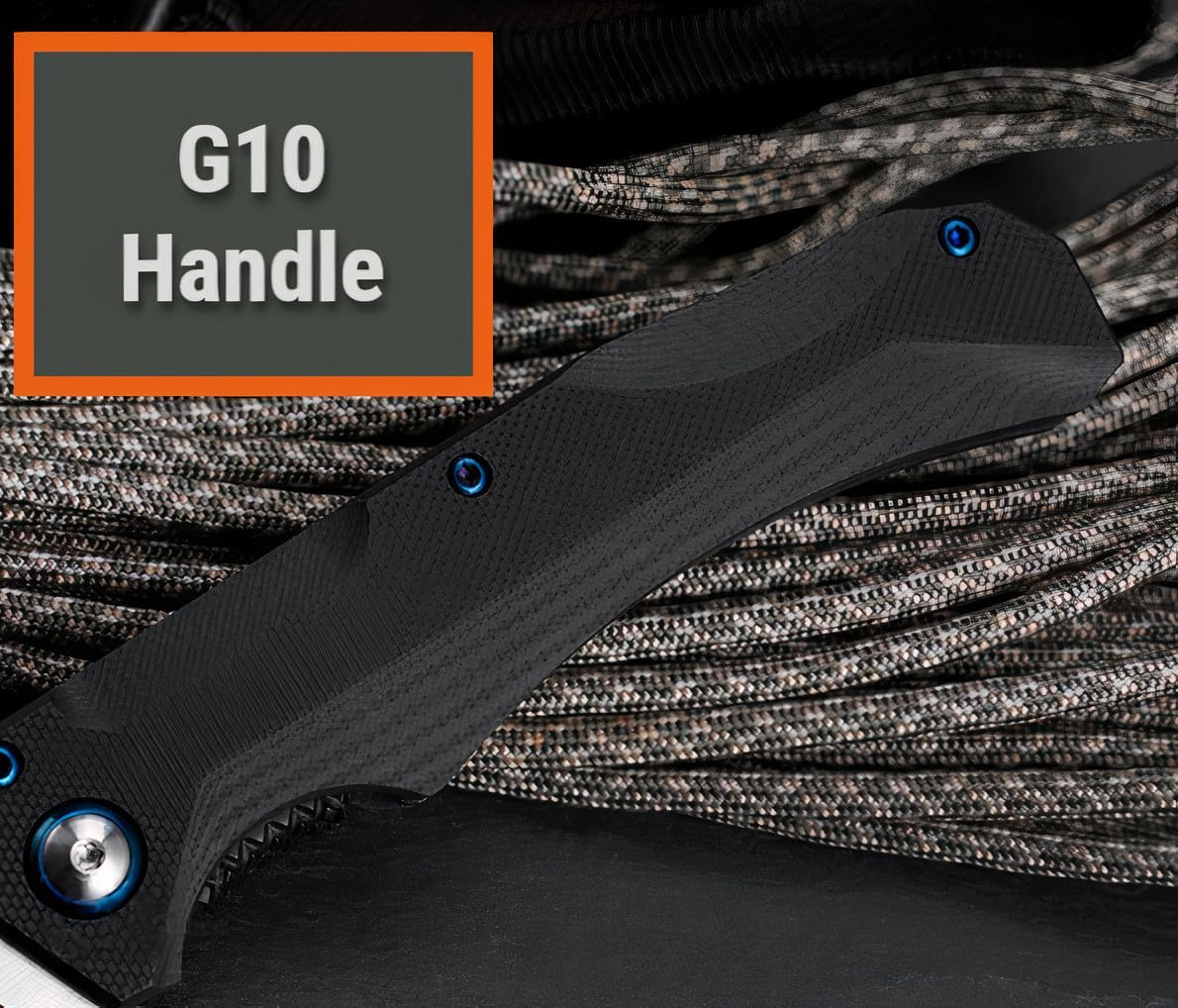 Wilora EDC Folding Knife - D2 Steel Blade with Nylon Sheath and Pocket Clip, Ideal for Camping, Hunting, and Everyday Use image number 5