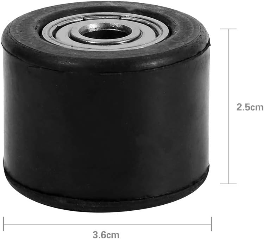 Chain Pulley Roller, Pulley Wheel Guide Chain Roller Tensioner 8Mm Rubber and Iron, Chain Roller Tensioner for Motorcycle Pit Bike Dirt Bike Enduro