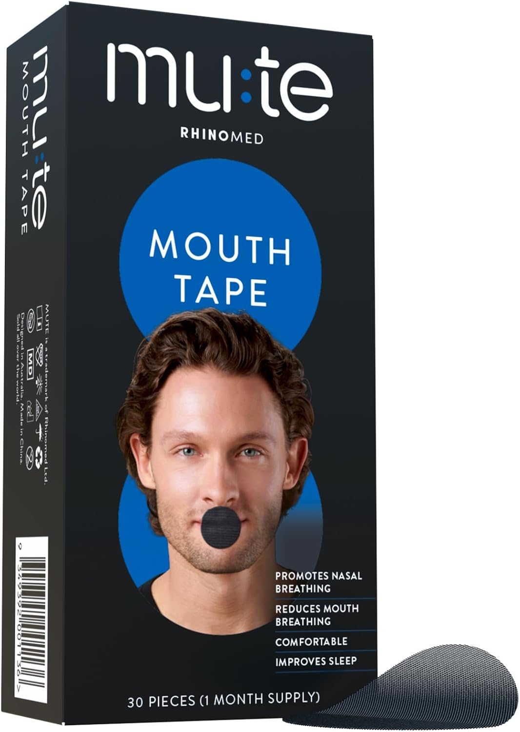 MUTE Mouth Tape for Sleeping - Sleep Tape to Reduce Snoring - Mouth Tape for Nasal Breathing and Better Sleep - Pack of 30 image number 4