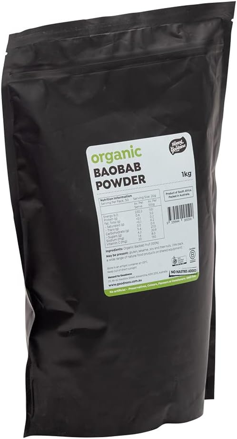 Organic, Baobab Powder, 1KG - an Exotic Fruit That Dries Naturally on the Tree. Bursting with Nutritional Benefits. Has an Exotic, Light Tangy Flavour. image number 1