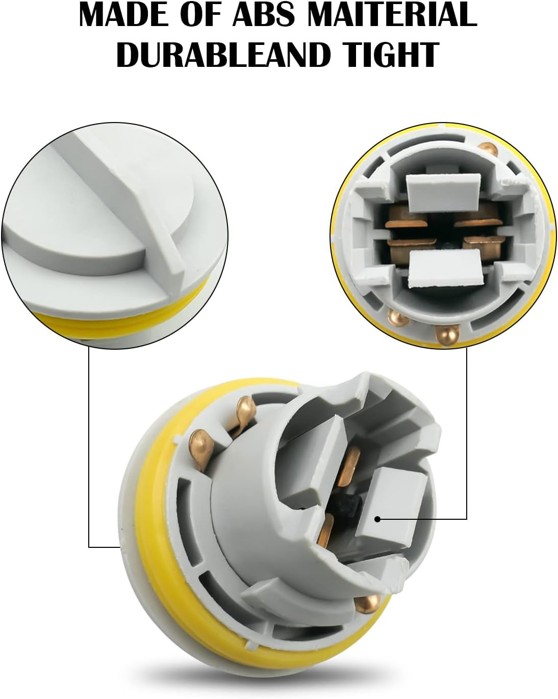 GUZIKO Tail Light Socket Fit for Dodge Grand Caravan Jeep Grand Cherokee Chrysler Town & Country Plymouth Grand Voyager Replace 4676589 923-034, 3 Pack Rear Tail Light Bulb Socket image number 3