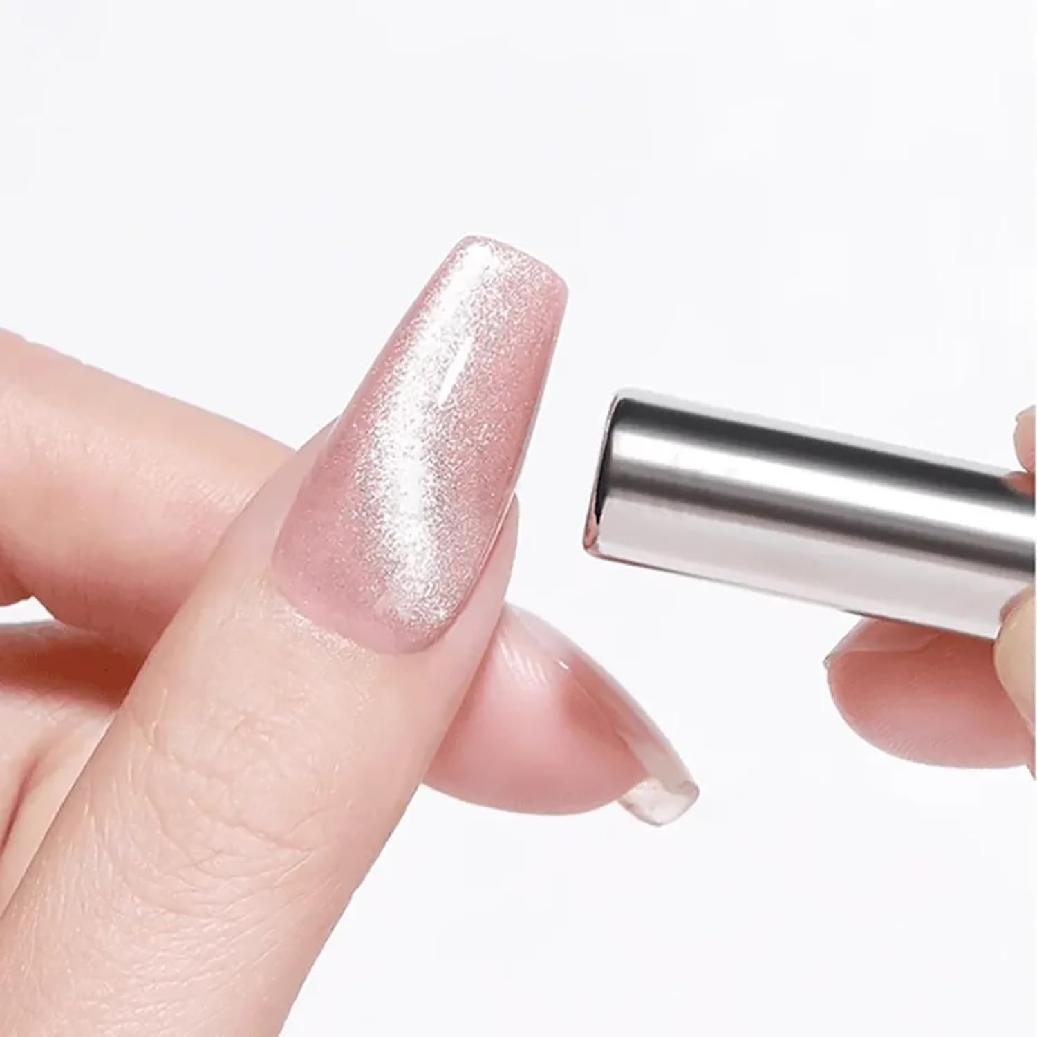 1 Piece Silver Cat Eye Magnet Double-Ended Strong Nail Magnet Stick for Cat Eye Gel Nail Polish