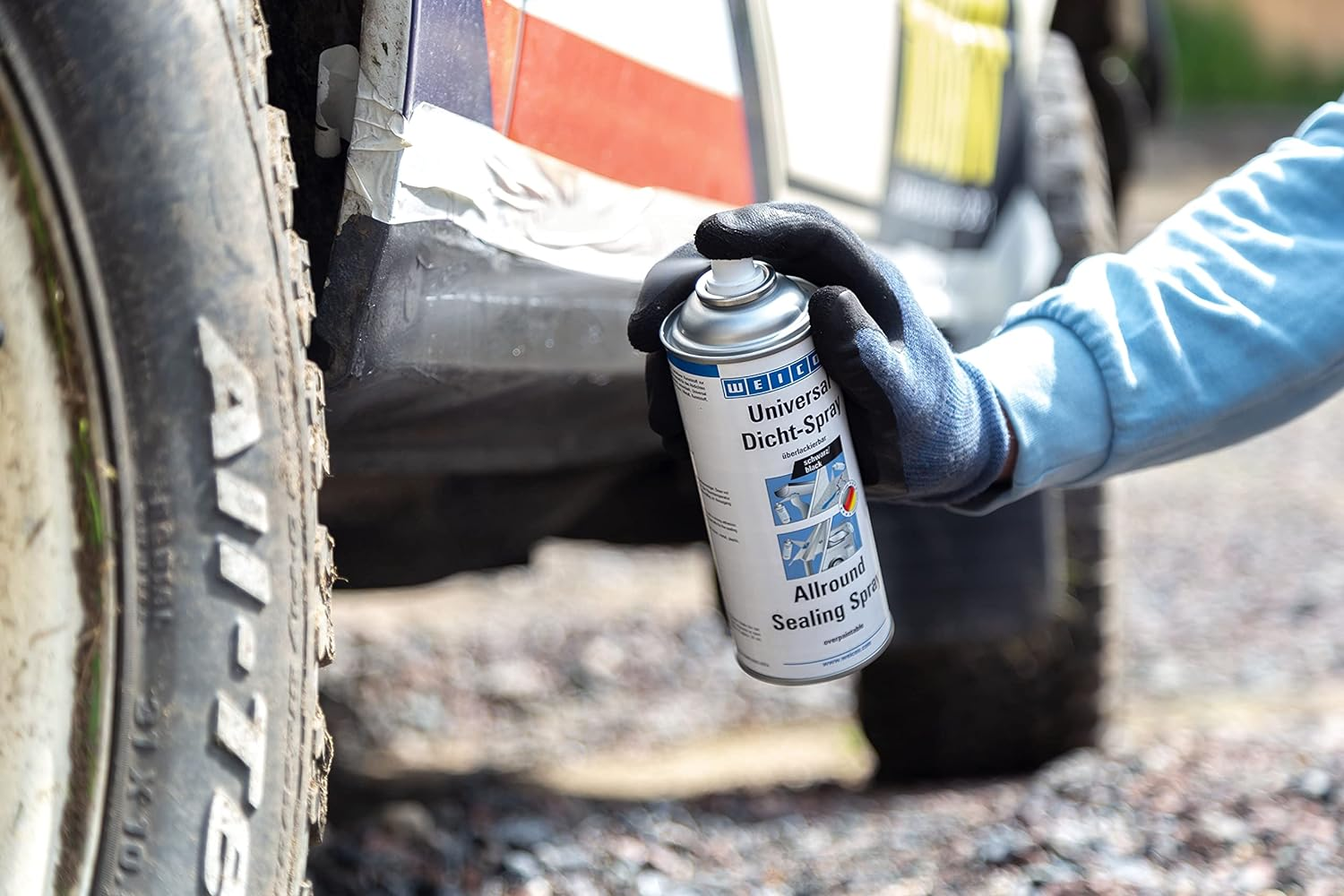 WEICON Allround Sealing Spray | 400 Ml | White | Sealing Compound Waterproof Liquid Plastic for Indoor & Outdoor Use, Boat, Car, Motorcycle, Caravan image number 4