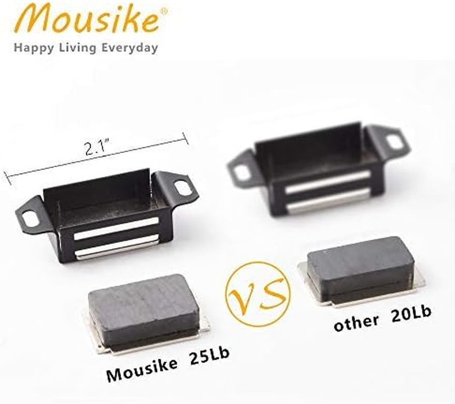 Moosike Cabinet Magnets 30Lb Black Door Magnets with Strong Magnetic for Kitchen Cupboard Wardrobe Closet Cabinet Door Drawer Latch (Black 6Pack) image number 4