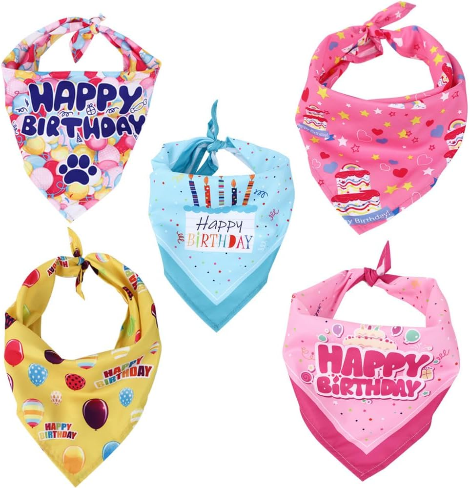 Generic Dog Birthday Hat Set with Number - Blue, One Size image number 3