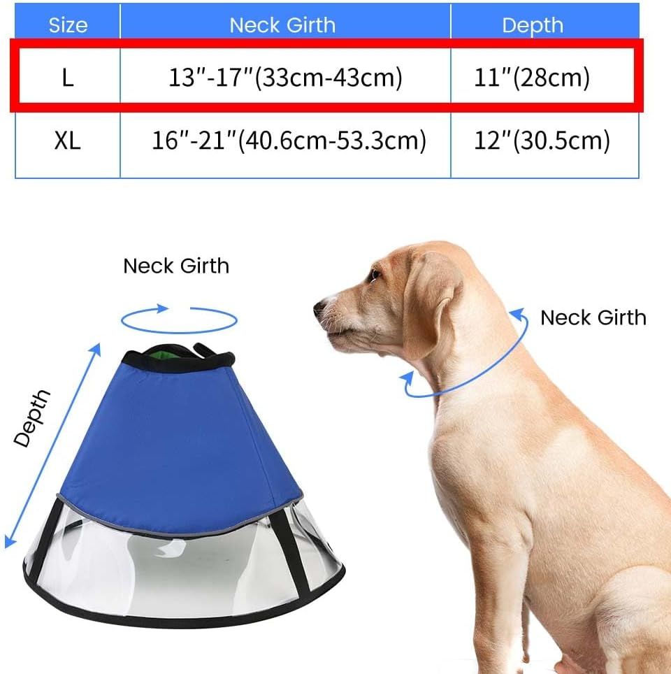 Dog Cones, Soft Recovery Collars and Cones Post Surgery for Medium and Large Dogs, Comfortable Collars for Licking, Adjustable, Dog Collars for Recovery image number 3