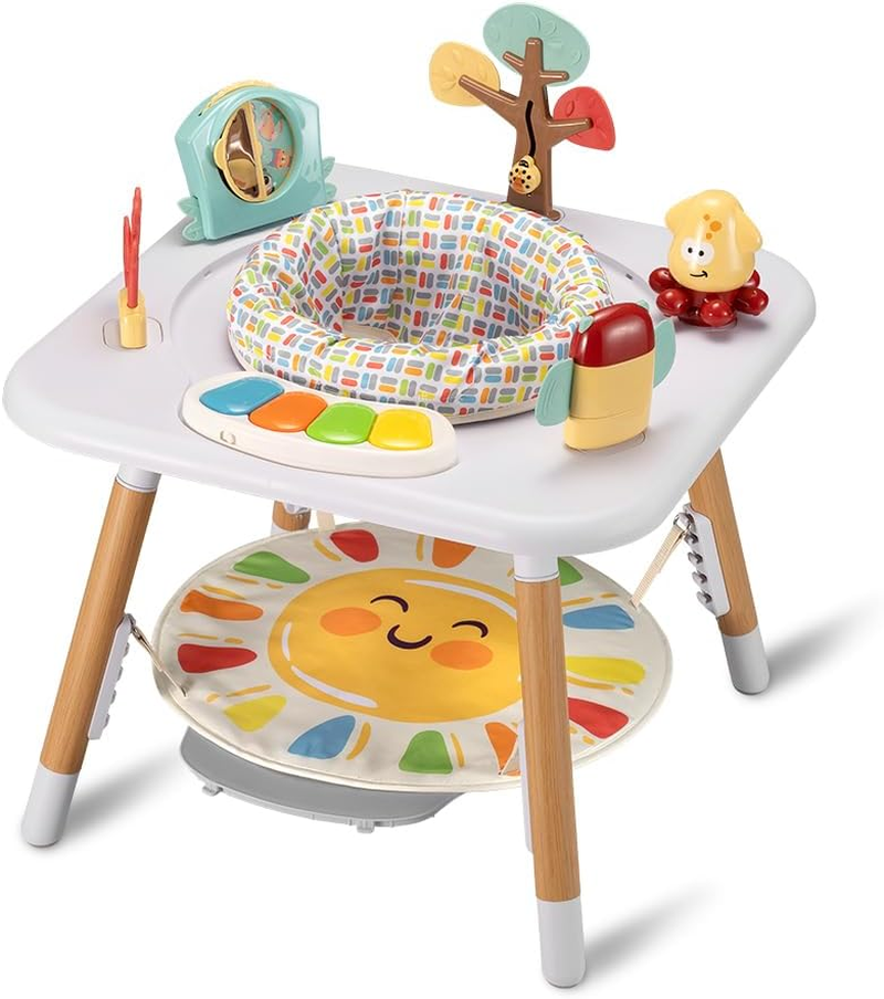 Playpals Baby Activity Center, Baby Jumpers and Bouncers with 6 Removable Toys, 360&deg; Rotary Seat, 5 Adjustable Heights, Interactive Play Center for Toddlers Boys Girls 6 Months+ (White) image number 4