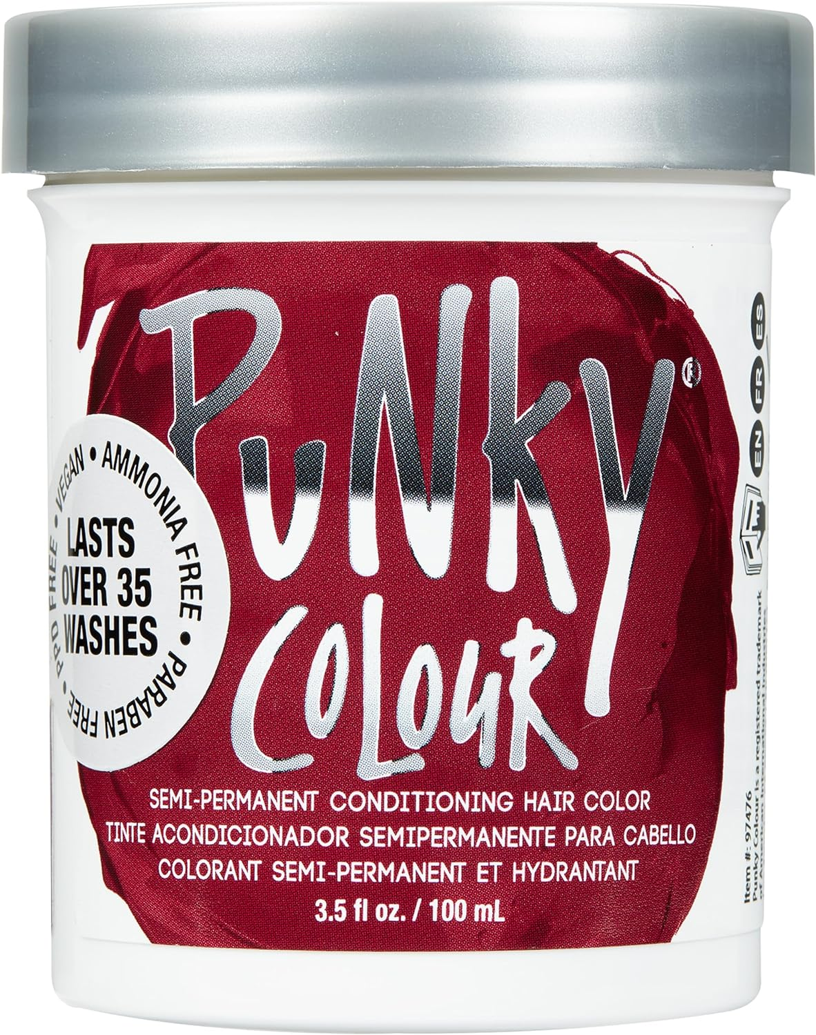 Punky Red Wine Semi Permanent Conditioning Hair Color, 3.5Oz image number 4