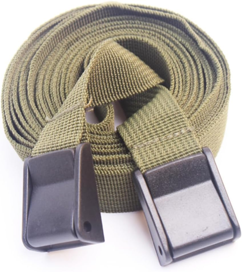 INOOMP 3Pcs Military Green Tie down Straps 25Mm X 2.1M Cargo Lashing Straps for Luggage Fastening Belt with Quick Release Buckle Heavy Duty for Camping and Outdoor Gear image number 6