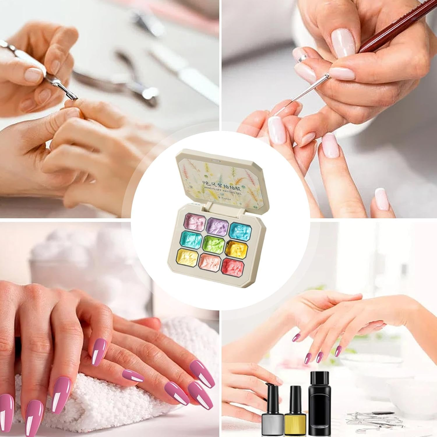 Patting Gel - 9 Colors Gradient Gel Nail | Long-Lasting Rainbow Beauty Care Solid Manicure Art for Summer Spring Vacation image number 1