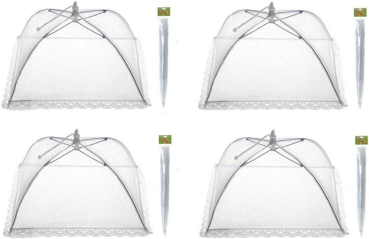 4X Collapsible MESH Food Covers Insect NET Screen Fly Square 40X40 CM image number 1