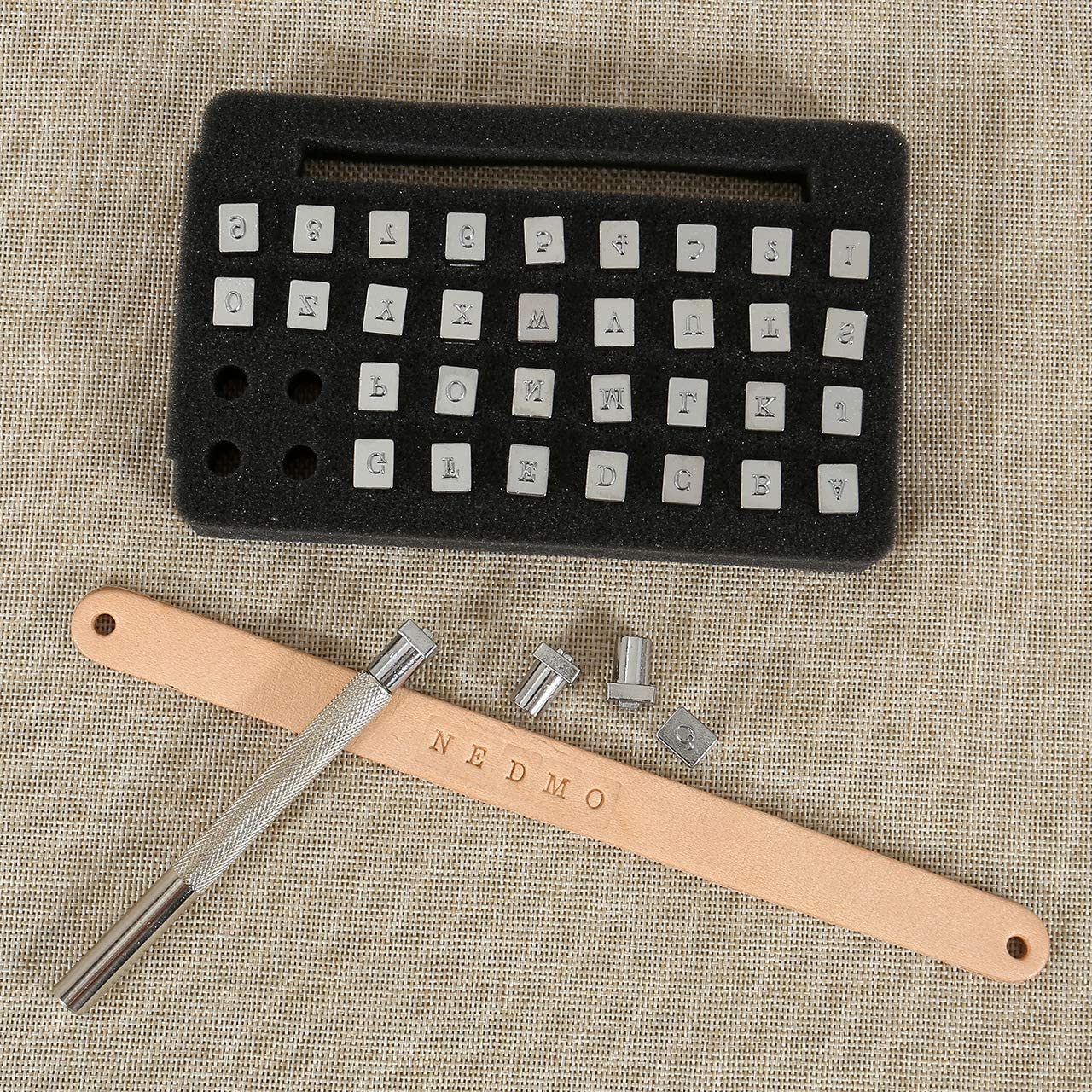 36Pcs/Set Steel Alphabet Number Stamp Punch Set for Leather Stamps Punch Tools image number 3
