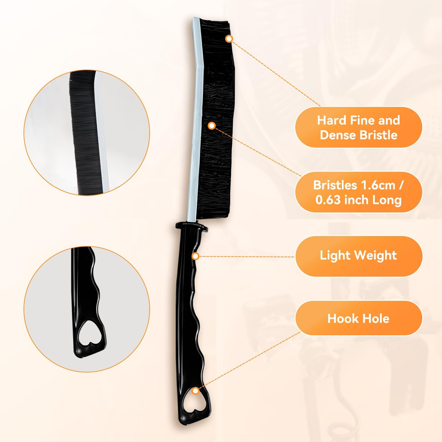 Shanghigh Crevice Cleaning Brushes - 8PCS Scrub Brush Toliet Cleaner, Grout Brush Set Clean Tools for Groove Corner, Home Essentials, Hard Bristle Cleaning Supplies for Kitchen, Bathroom and Toilet