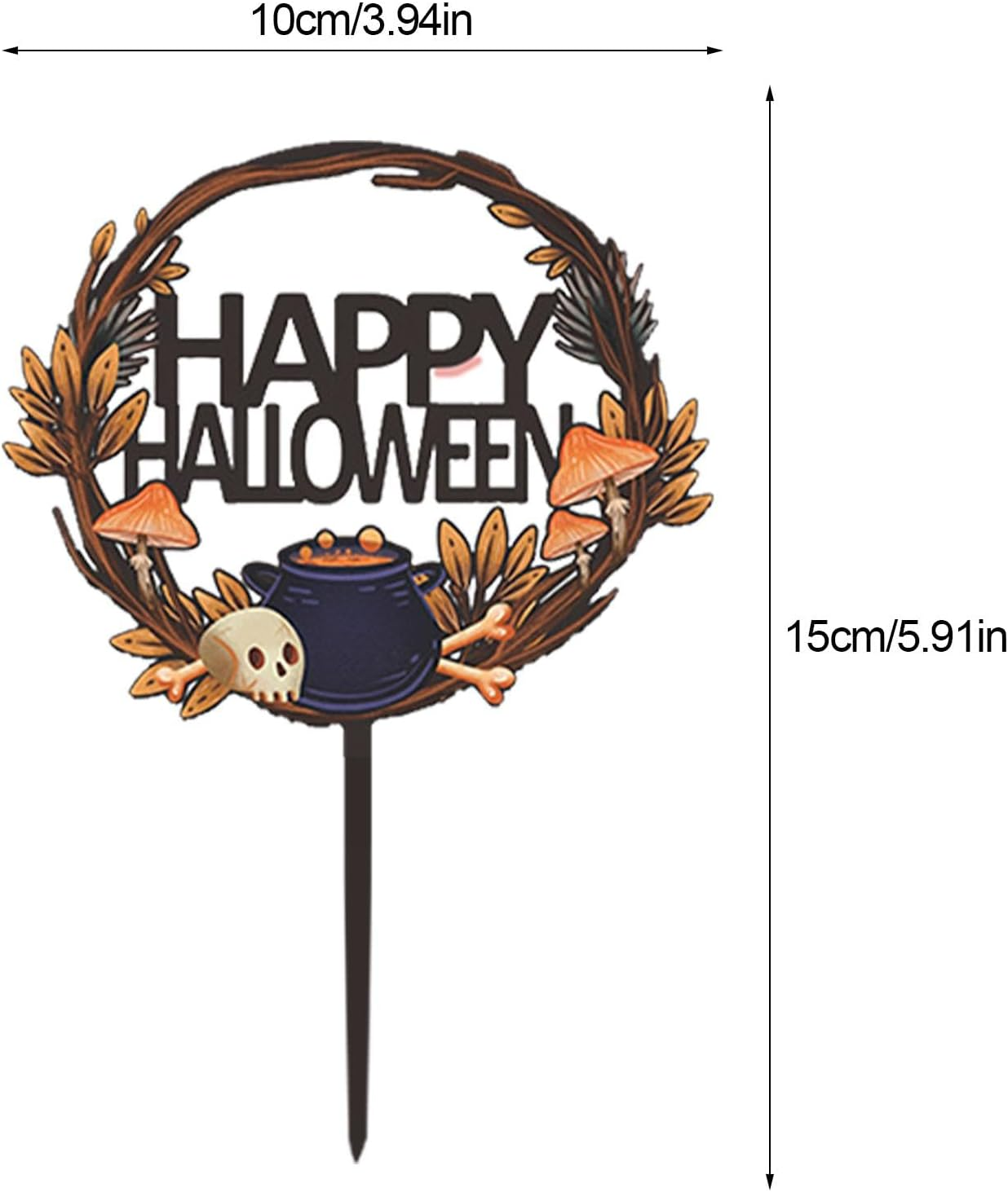 Halloween Party Cake Decoration,Table Decoration Cake Topper - Cake Decoration Cards Table Decoration Supplies Halloween Party Cake Decorations Horror for Boy Girls image number 3