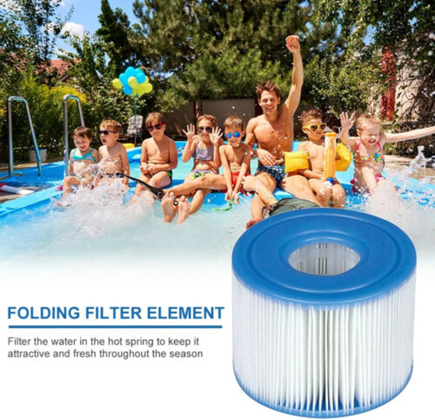 6Pcs Spa Pool Filter Cartridge Size VI Bestway Replacement Cartridge image number 5