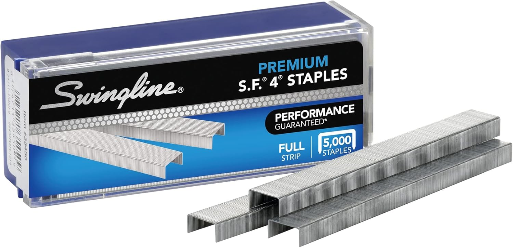 Swingline Staples, S.F. 4, Premium, 1/4 Inches Length, 210/Strip, 5000/Box, 1 Pack (35450)