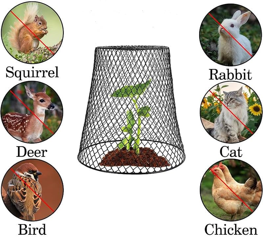 5 Pcs Chicken Wire Plant Covers Protectors from Animals, Metal Mesh Plant Cage, Large Garden Cloches Plants for Plants Cages Cover Plant Protectors from Animals in Outdoor Vegetable Garden image number 1
