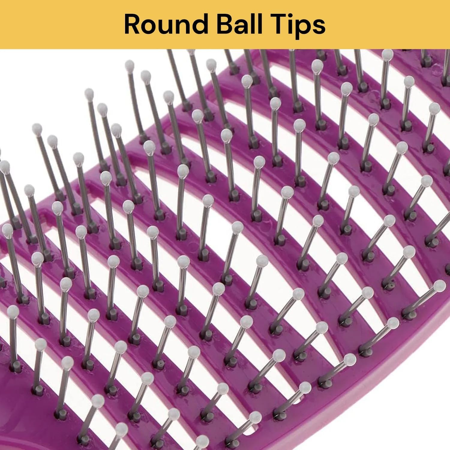 EZONEDEAL Detangler Hair Brush, Hair Brush, Ultra-Soft Intelliflex Bristles, Curved Vented Brush for Blow Drying, Anti-Static Bristles Massage, Hair Brush Detangling Brush for Women & Men (Pink)