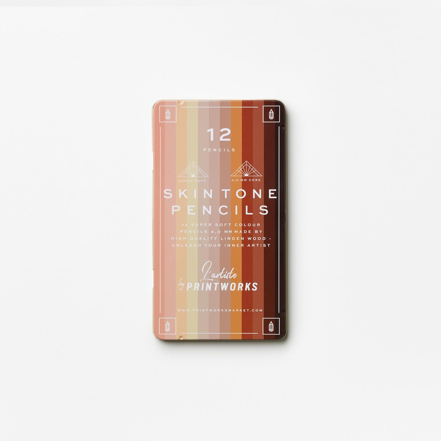 Printworks Colour Pencils, Skin Tone (Set of 12)