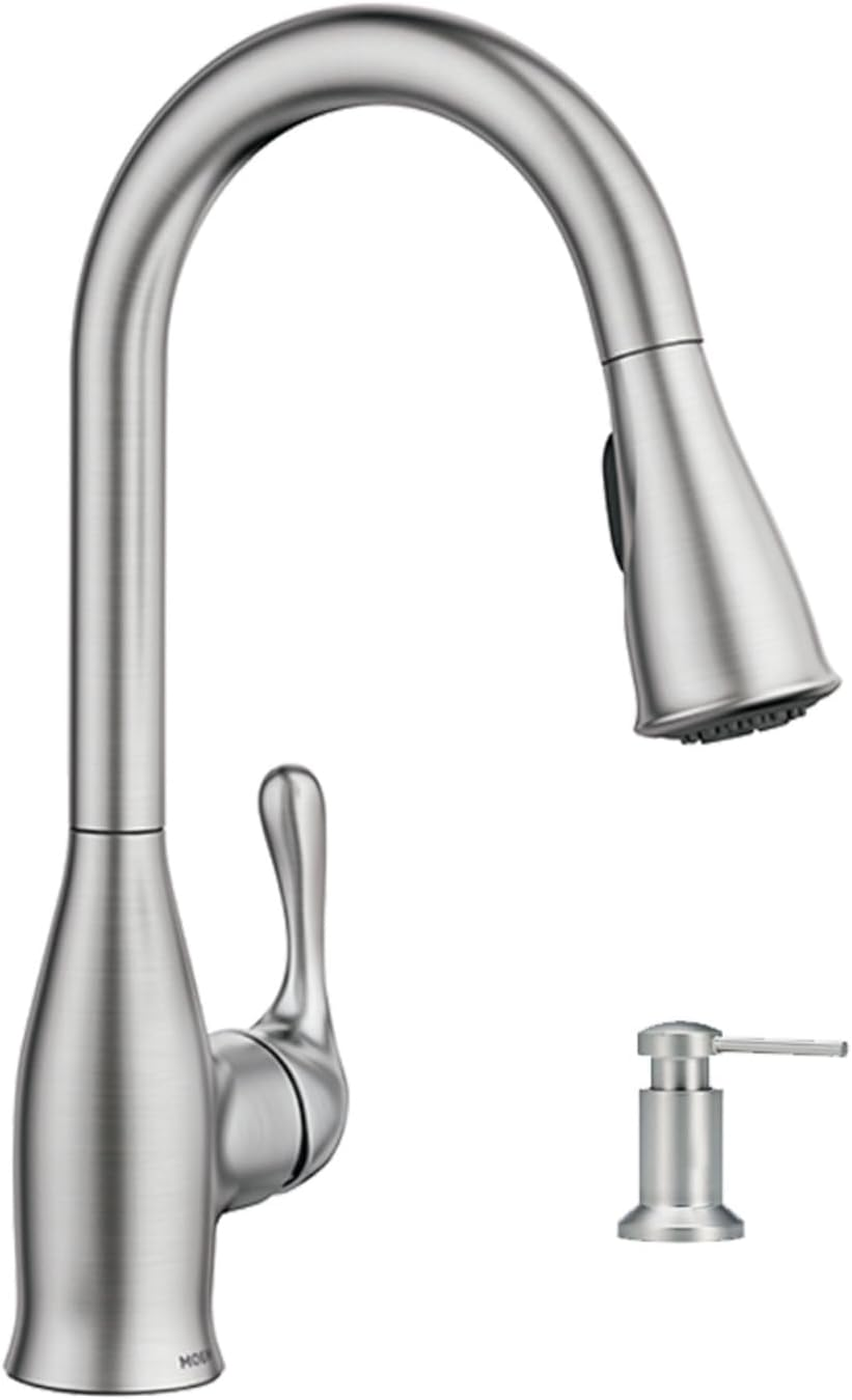 Moen Spot Resist Stainless Deck Mounted Kitchen Lotion or Soap Dispenser with above the Sink Refillable Bottle, 3942SRS image number 4