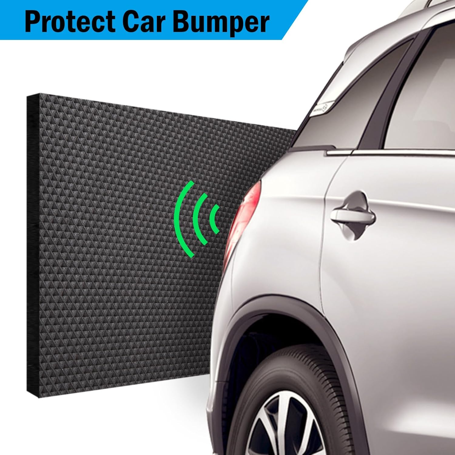 Spurtar Garage Wall Protector for Car Doors, 78 3/4'' X 7 7/8'' X 1/4" Ultra Thick Waterproof Self Adhesive Anti-Collision Mat - German Design (2 Pack)