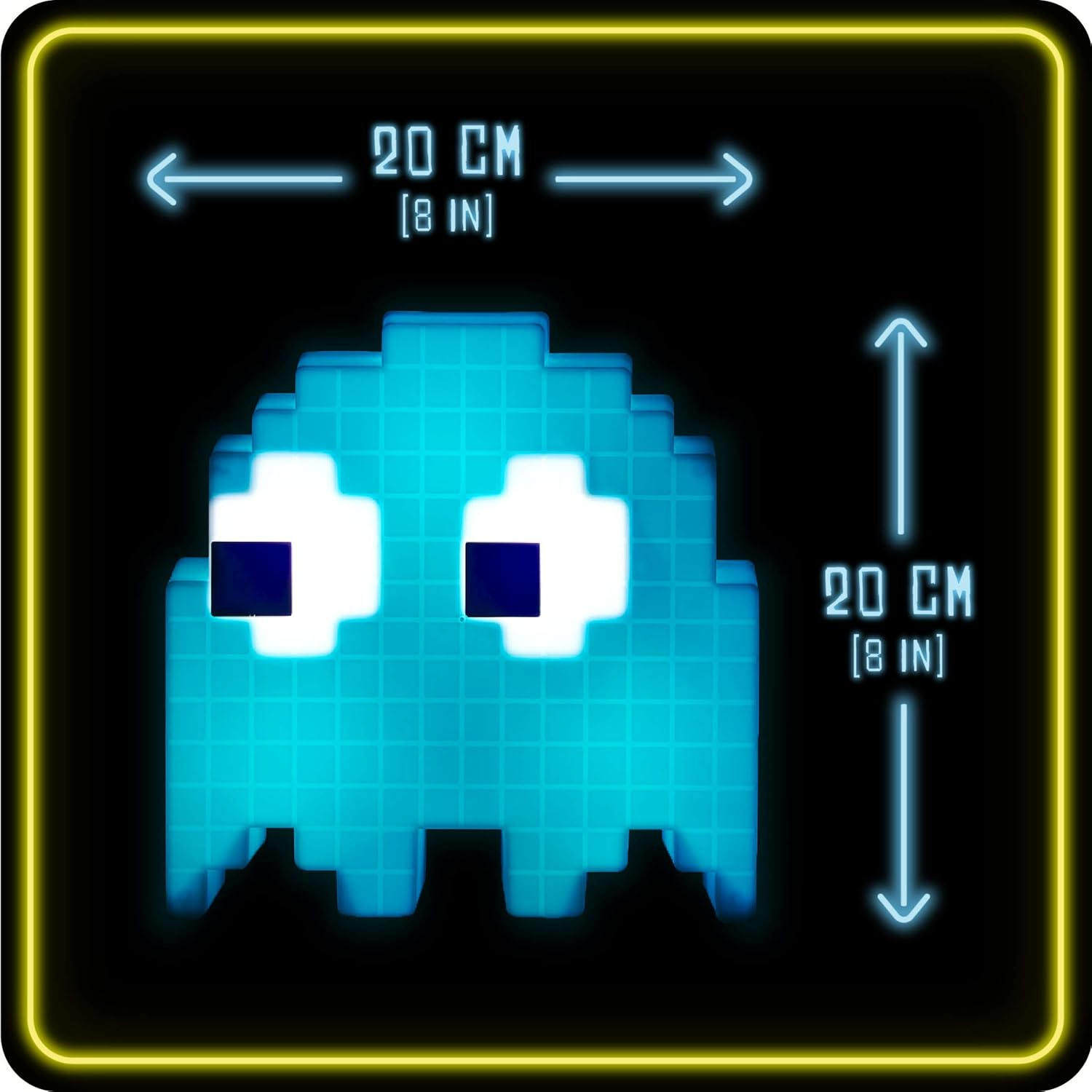 Pac-Man Ghost Light - Officially Licensed with Color Phasing Modes, Sounds Reactive Colors Change to Music, USB Powered, Retro Gamer Gift | Paladone image number 5