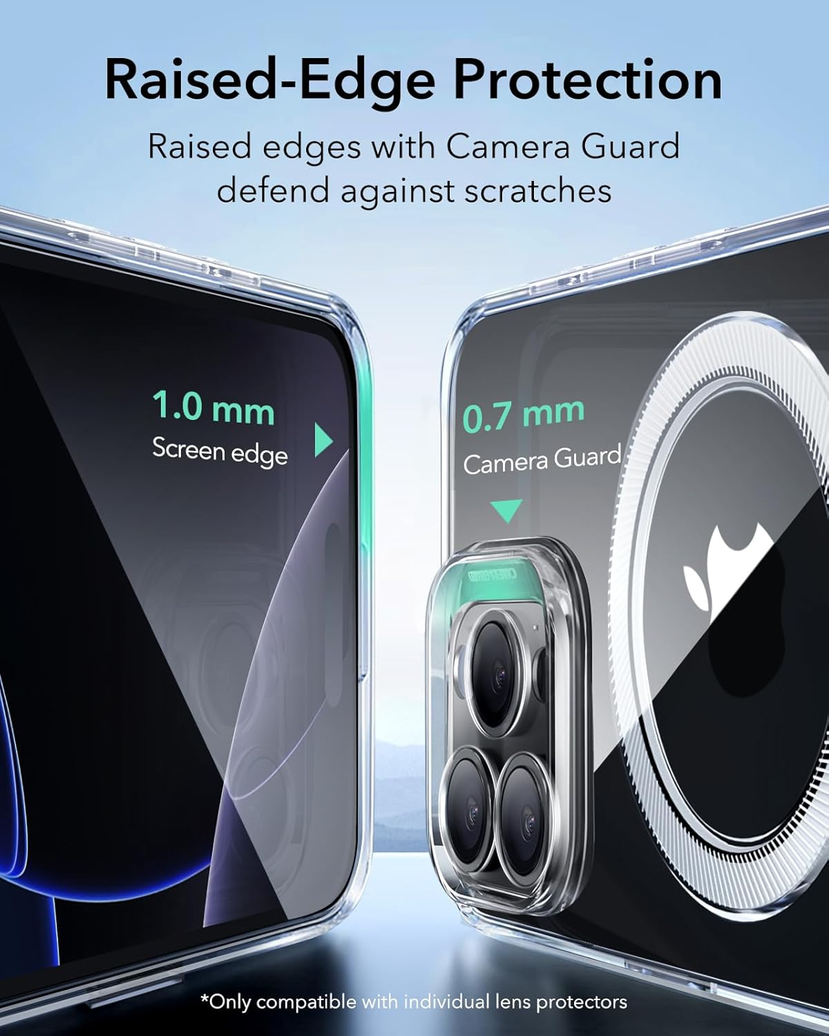 ESR for Iphone 16 Pro Case, Compatible with Magsafe, Camera Protection, Shockproof Thin Cover, Resists Yellowing and Scratches, Magnetic Phone Case for Iphone 16 Pro, Zero Series, Clear image number 5