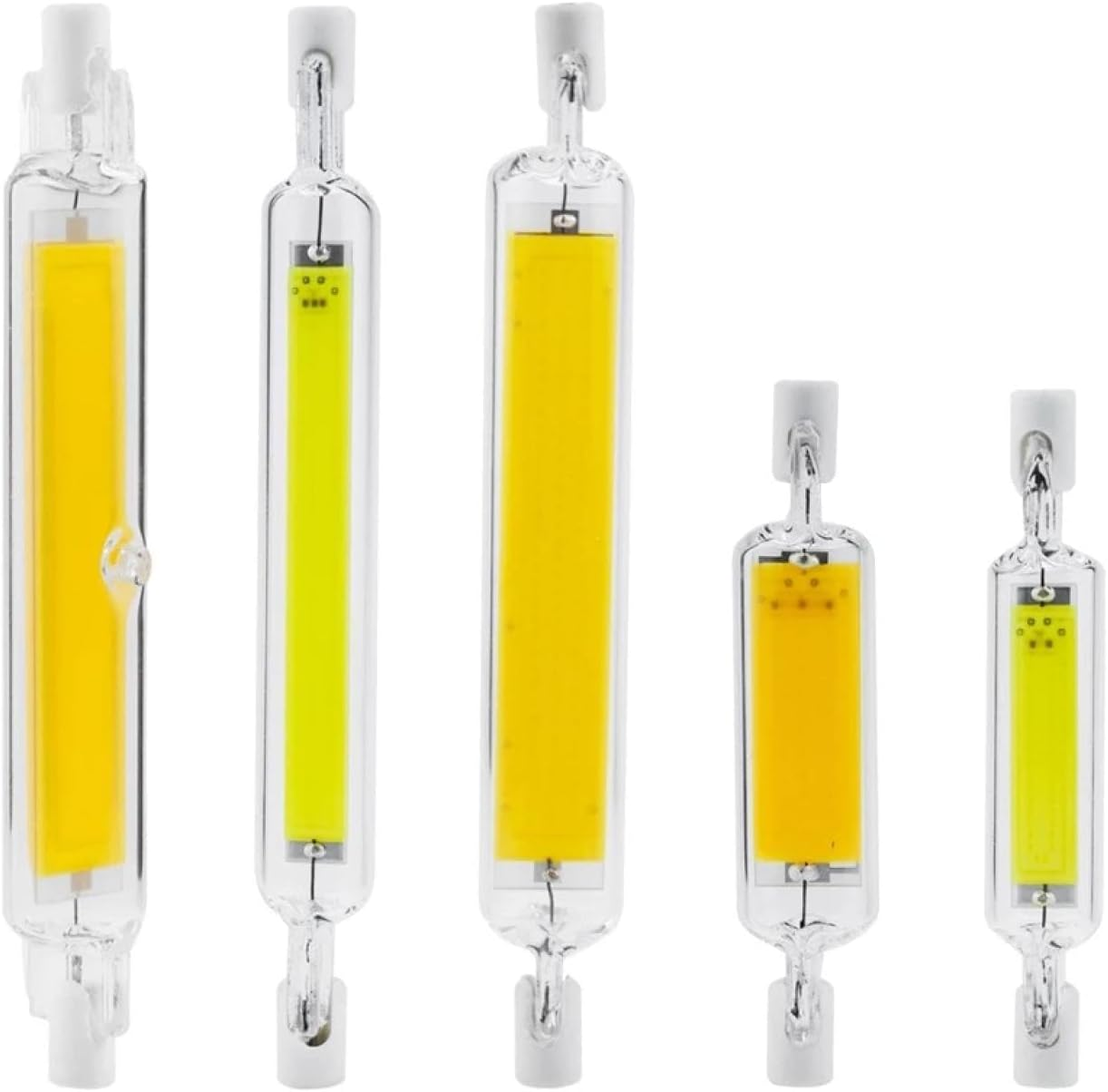 Lumetheus High Brightness LED R7S Glass Tube COB Lamp - 10W/20W, 78Mm/118Mm/189Mm Double End Replacement for Halogen Lamps 1Pcs-118Mm-20W-Warmlight