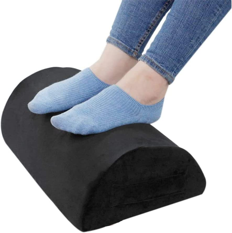 Foot Rest under Desk Footrest Memory Foam Ergonomic Non-Slip Bottom Half Moon Design Foot Stool for Computer Chair, Office Chair, Gaming Chair image number 6