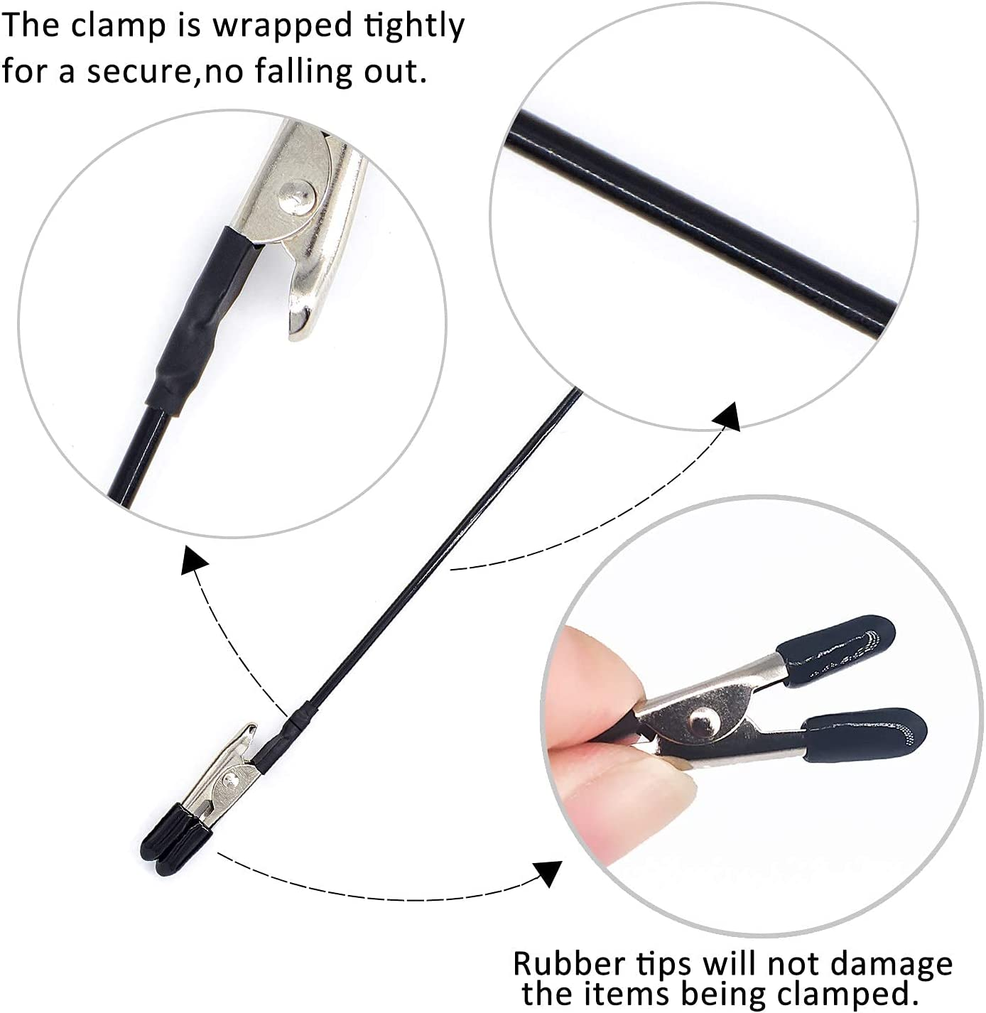 360 Degree Rotation Painting Stand Base Holder and 20 Pack Model Painting Alligator Clip Stick with Rubber Tips for Airbrush Hobby image number 3