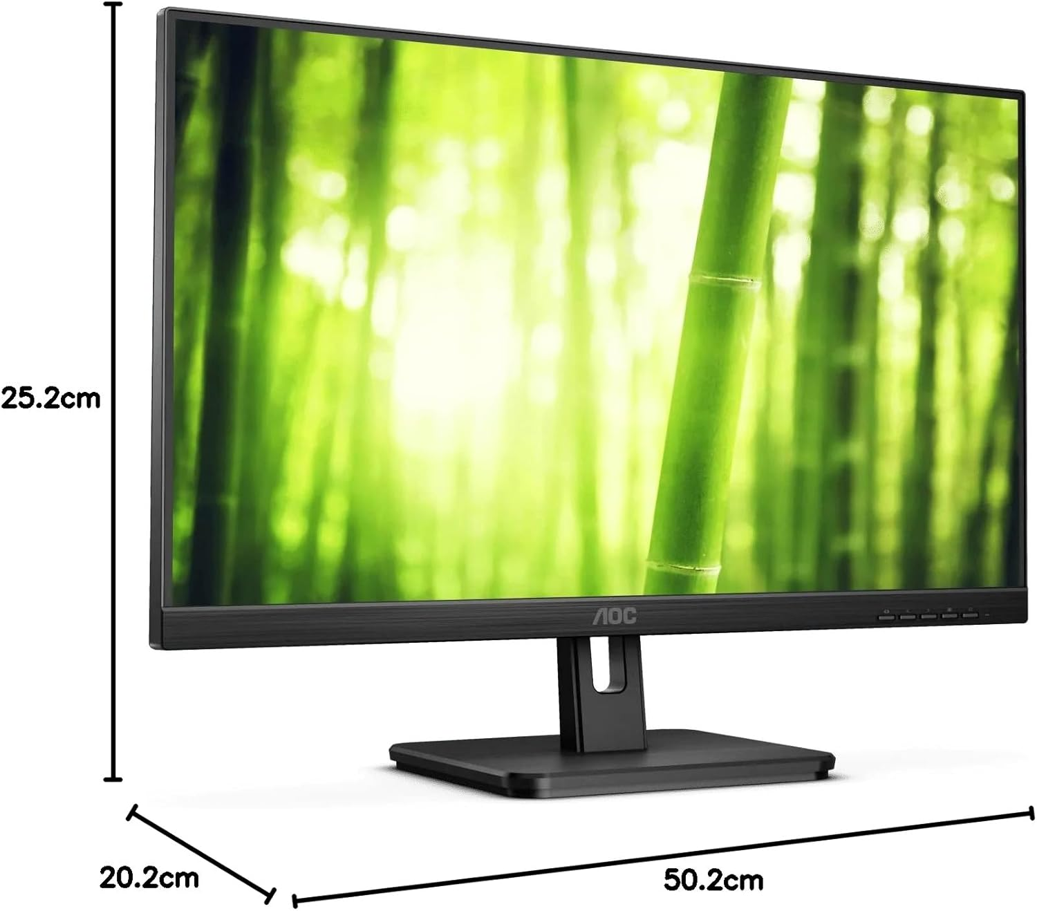 AOC 27-Inch IPS 4Ms FHD 3-Sided Frameless Business Monitor, Black image number 6