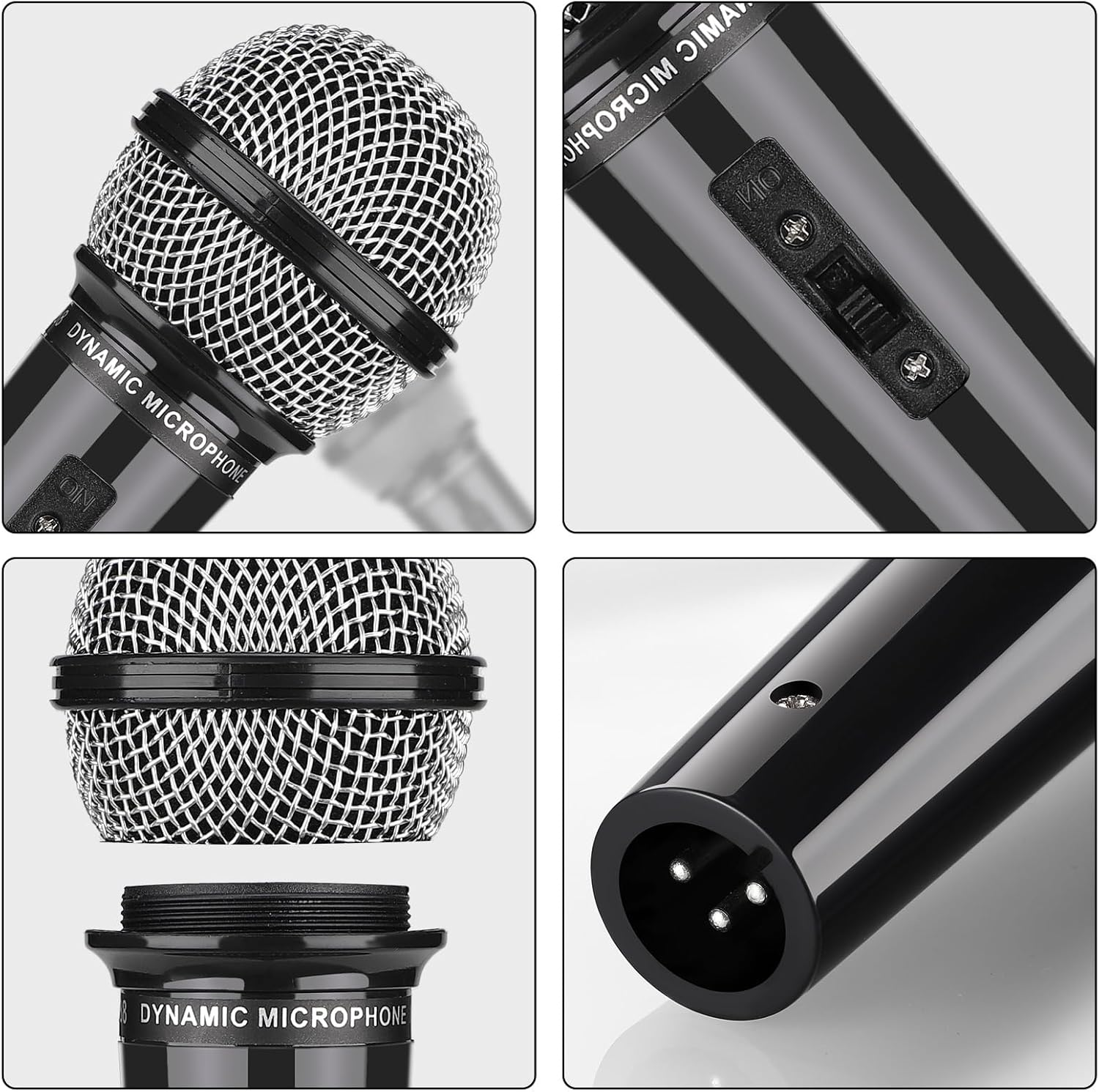 Facmogu 2PCS Fake Microphone Prop, Plastic Prop Microphone for Kids, Fake Pretend Play Microphone Toy for Karaoke Costume, Kids Mic Props for Halloween Christmas Cosplay Music Birthday Party Favors image number 1