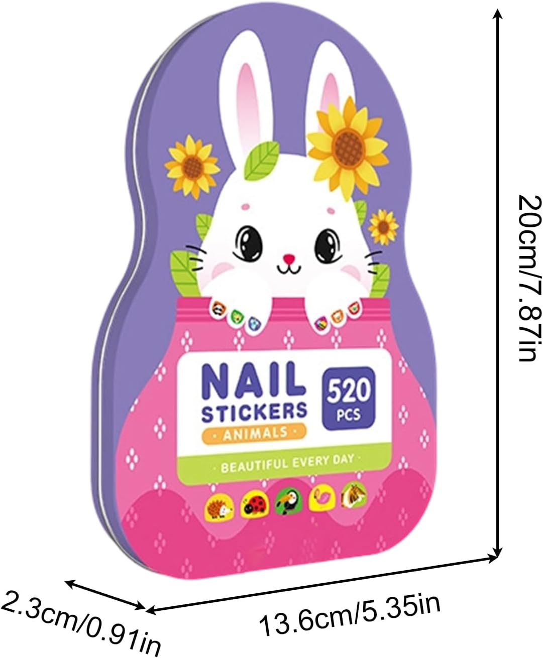 Nail Stickers for Kids, Cute Cartoon Fingernail Decals | Cartoon Nail Stickers - for Girls Children Women Daughter - Cool Girl image number 4