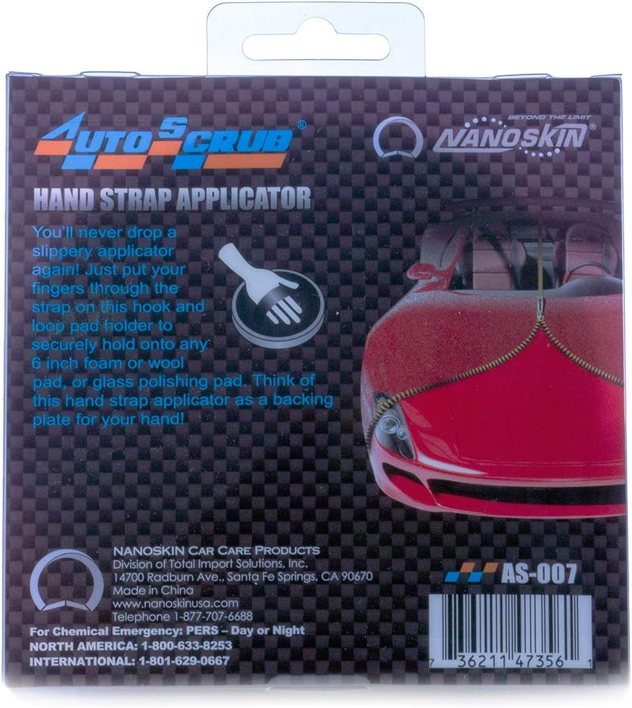 Nanoskin AUTOSCRUB 5 3/4" Hand Strap Applicator &ndash; Clay Bar Alternative for Removing Contaminants from Paint, Glass, Plastic, and Metal | Compatible with 6" Pads | Easy Pre-Wax & Coating Prep image number 4