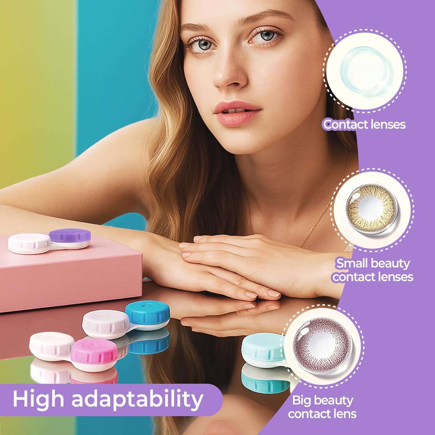 12 Pcs Contact Lens Case for Travel & Daily Use - Compact, Leak-Proof & Durable Storage Solution for Contact Lenses, Portable & Lightweight Design Ideal for Home, Gym, Office & Holidays image number 4