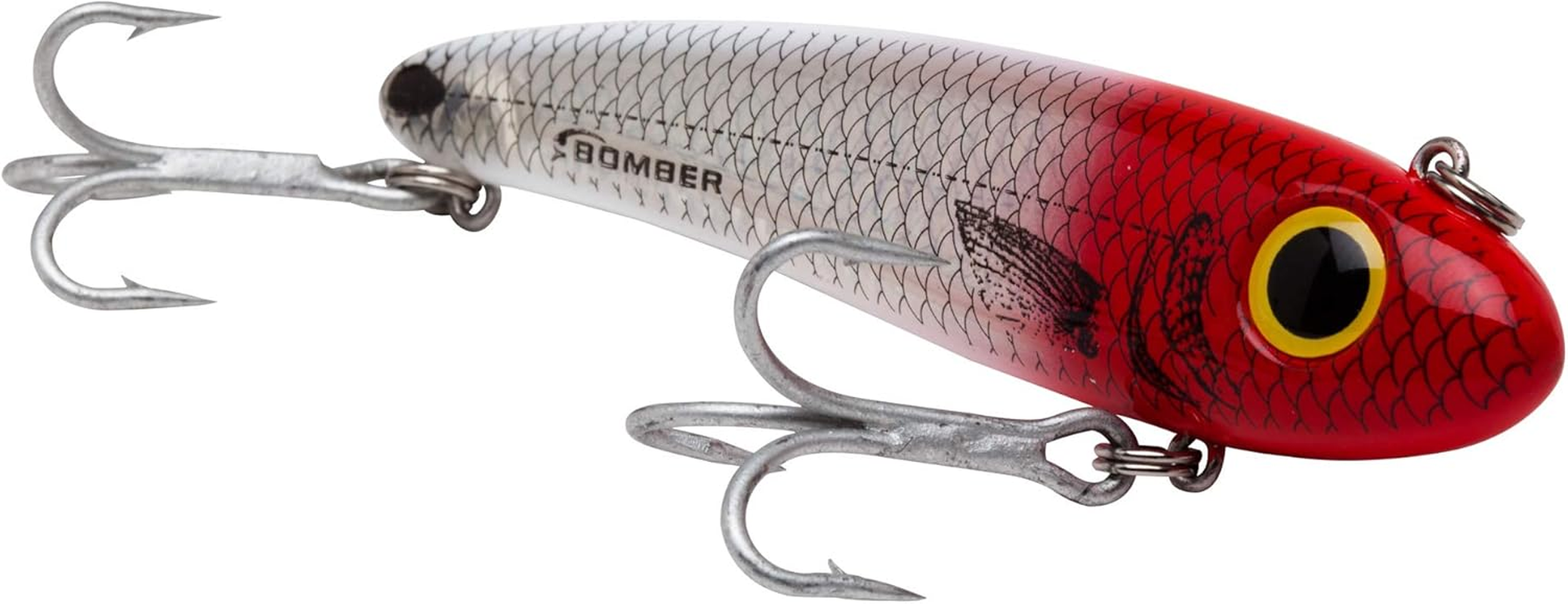 Bomber Lures Mullet Slow-Sinking Twitch/Walking Saltwater Fishing Lure - Excellent for Speckled Trout, Redfish, Stripers and More, 3 1/2 Inch, 5/8 Ounce