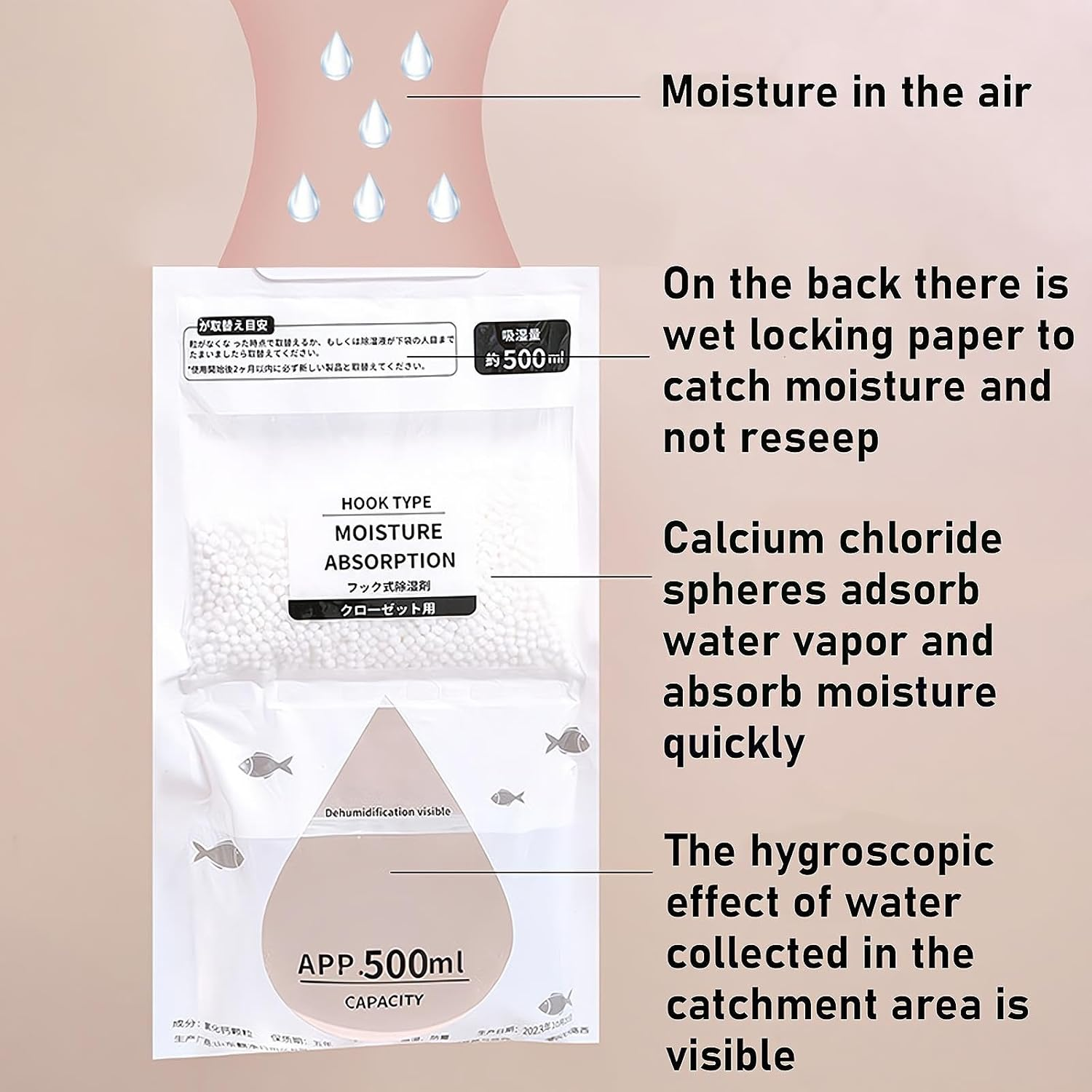 REGODI 10 Pack Moisture Absorber Bags - Fragrance Free Dehumidifier for Closet, Bedroom, Kitchen, Bathroom - Reusable Hanging Damp Absorber to Prevent Mold & Musty Odors