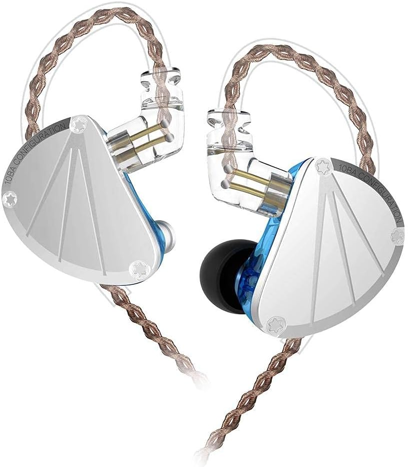 KBEAR KB10 In-Ear Monitors,Iem 5 Balanced Armature Driver Units per Side Earphone. Stereo Hifi Musician Headset,Sport Headphone with Detachable 0.75MM 2 Pin Cable image number 3