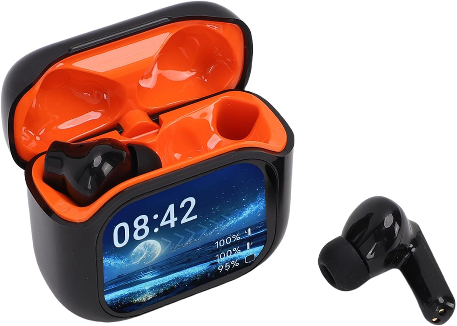 Yechiry AI Translation Earbuds Real Time, 164 Language Translator Earbuds with 7 Translation Modes, 3-In-1 5.4 Touch Screen Translator Headphones for Travel, Business