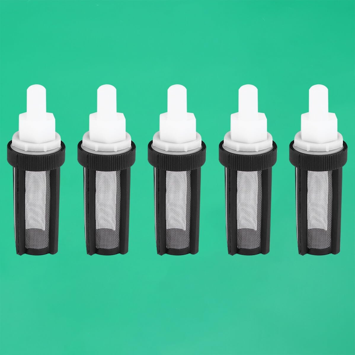 SEWACC 5Pcs Submersible Pump Filter Stainless Steel Mesh Water Inlet Strainer for Micro Pumps Efficient Debris Blocking Rust-Resistant Silicone Tube Inlet Filter image number 1