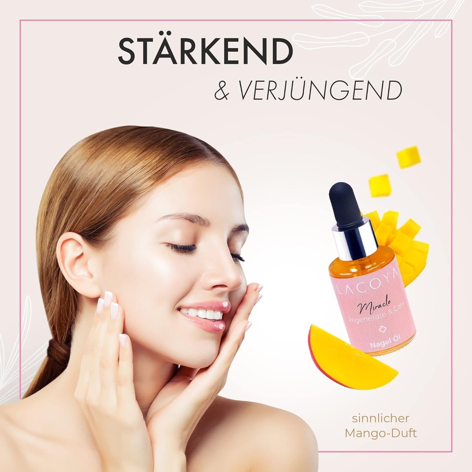 LACOYA&reg; Nail Oil for Fingers, Toenails & Cuticles - Nail Care Oil Strengthens & Nourishes Cracked, Brittle Nails Including Cuticle Pusher - Repair & Protect Cuticle Oil - Cuticle Oil 10 Ml image number 2