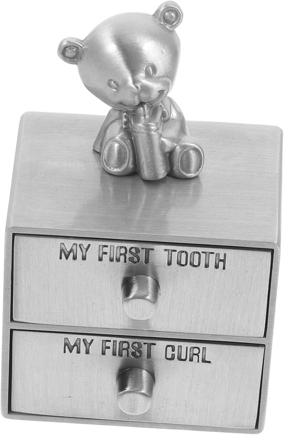 Ibasenice Style Keepsake Box Double Metal Tooth and Hair Storage Organizer Unique Fetal Hair Holders Decorative and Compact Tooth Container image number 4