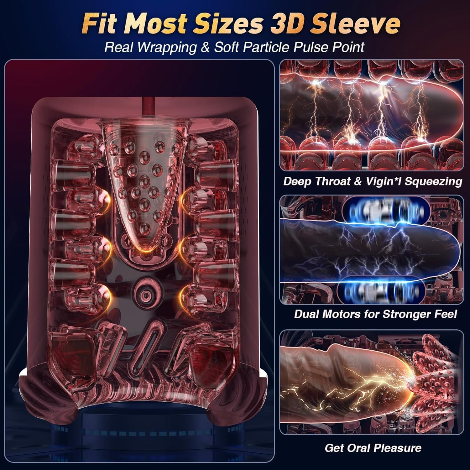 Male Automatic Masterburators, Male Toy with 10 Push-In, 10 Vibration & 4 Suction Modes, Pump with Intelligent Heating, Stimulator Trainer 12 image number 5