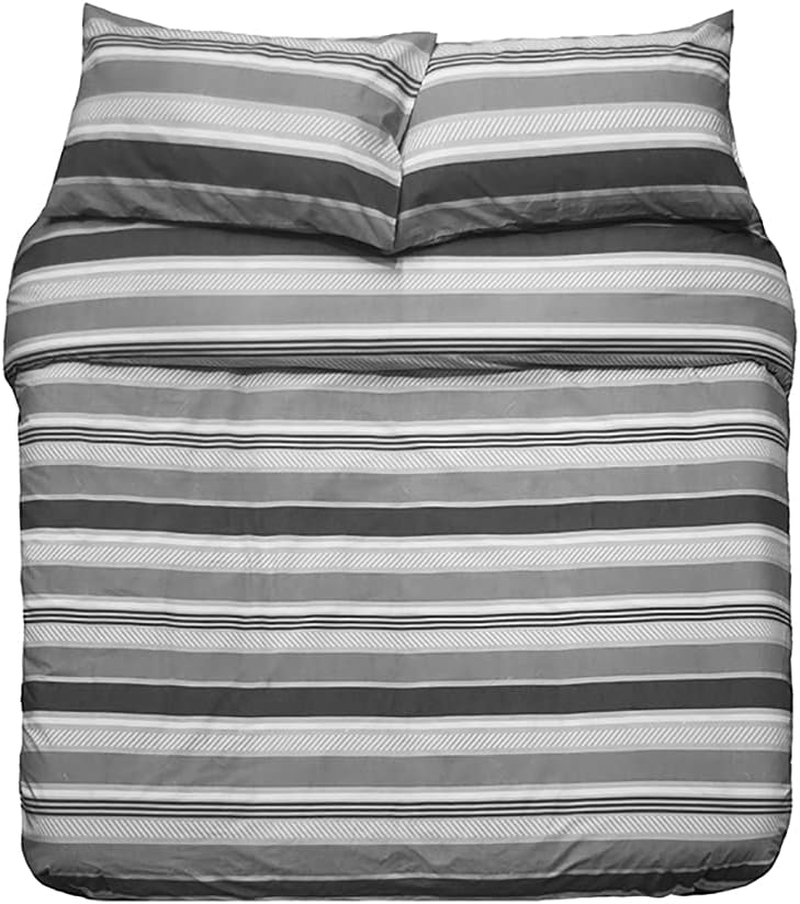 Bambury Indiana Quilt Cover Set, Double Bed, Grey image number 1