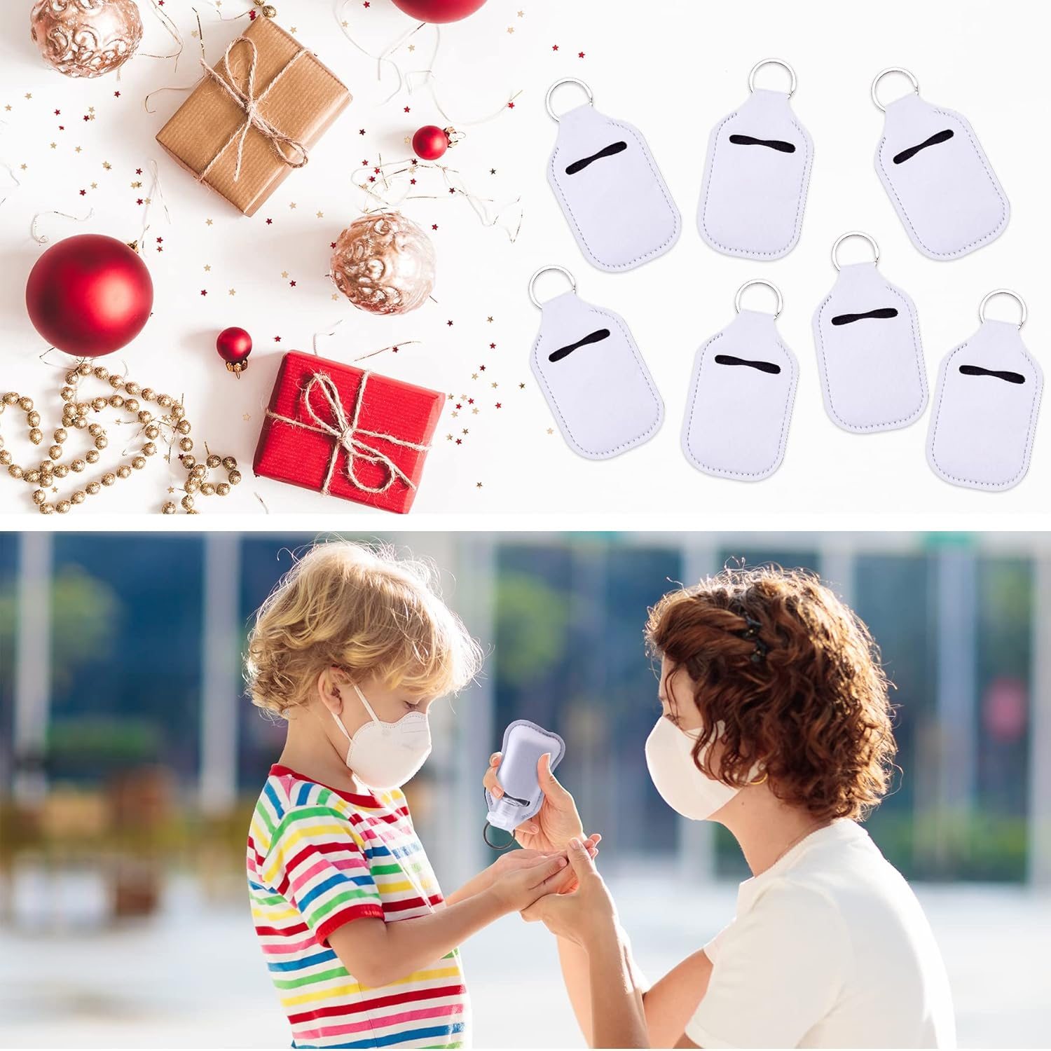 Duufin 60 Pieces Empty Travel Size Hand Sanitizer Bottles with Keychain Set Including 30 Pieces Clear Refillable Bottles and 30 Pieces Hand Sanitizer Holder Keychain for Backpack and Purse image number 2