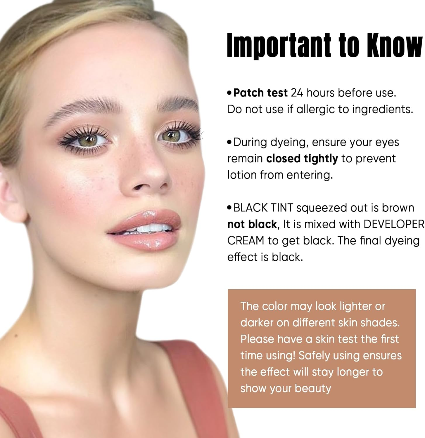 Lomansa Eyelash Tint Kit Black Lash Tint, Eyebrow Tint, Achieve Voluminous Keratin Colors Kit with Complete Tools for Salon or Home Use image number 1