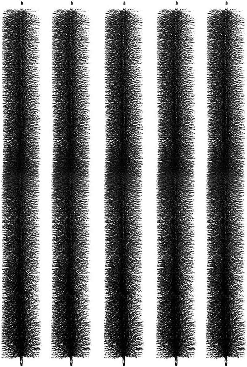 5 Pack Gutter Brush Guard System - 600X100Mm - Secure Brush in Gutter, Leaf Guard Stops, Gutter Guard Drain Brush Pipe Downpipe Leaves Brush Cleaner Leaf Cleaning Guards Black image number 3