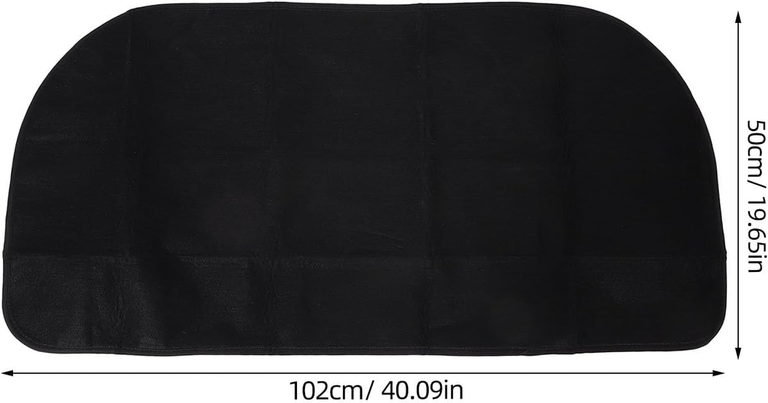 Ciieeo Fireproof Fireplace Mat Half Fire Resistant Floor Pad for Indoor Outdoor Use Flame Retardant Rug for Grilling Camping Hearth Protection image number 1